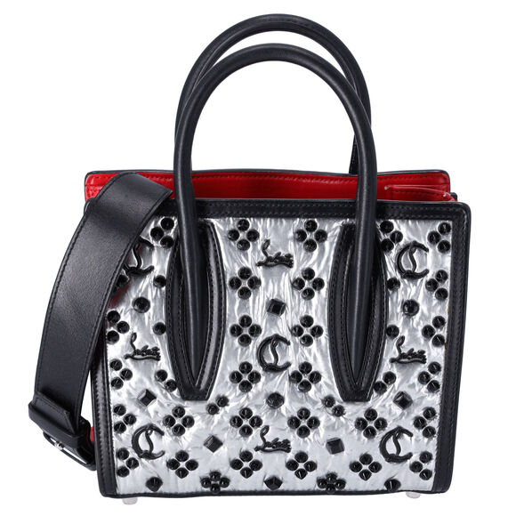 Christian Louboutin Handbags - Christian Louboutin Paloma S Mini Handbag Black Silver Red Leather Nylon